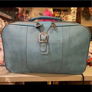 Vintage Baby Blue Carry On Luggage